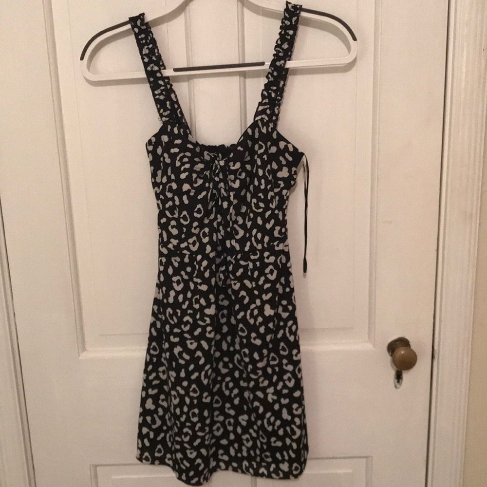 Black and white cheetah print dress
